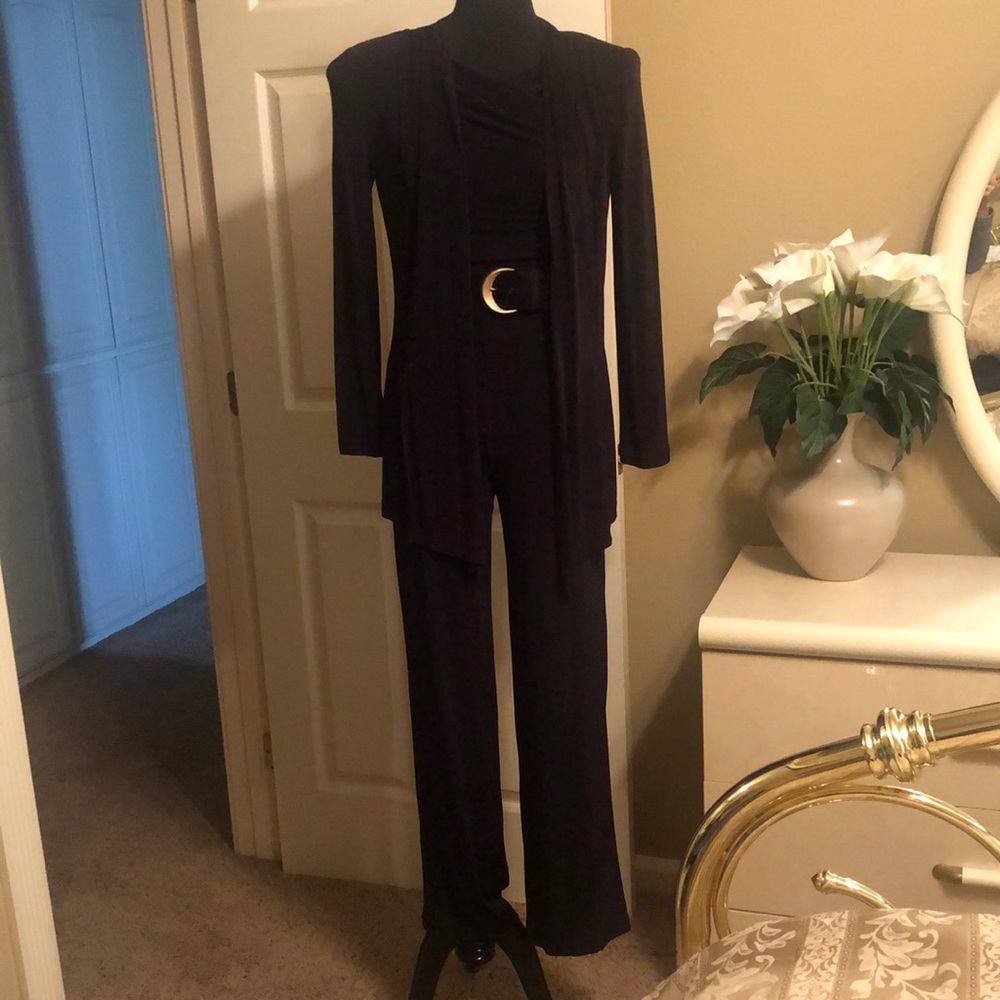 Collections jumpsuit with jacket and belt